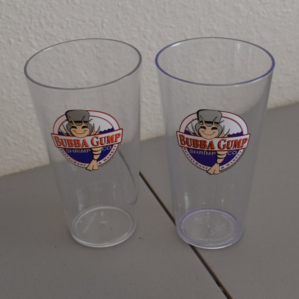 Pair of Bubba Gump Plastic Drinking Glasses